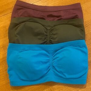 Zenana Outfitters Bandeau Set of 3 - Blue, Green, Brown OS